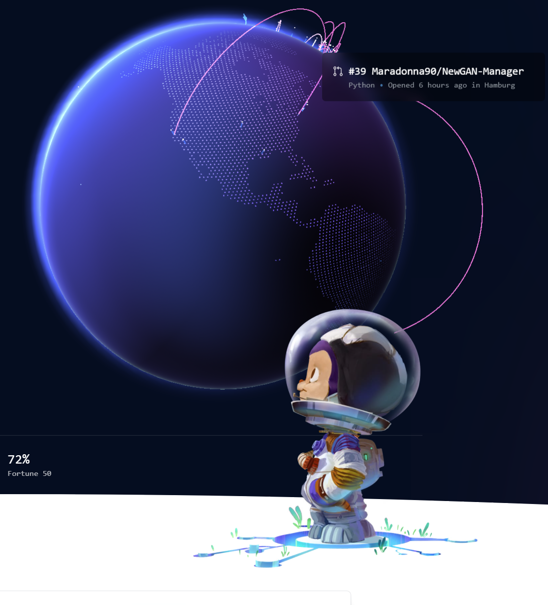 The GitHub globe